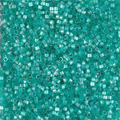 Delica 11/0 Beads - db1869 - Silk Inside Dyed Aqua Green AB 5.2g