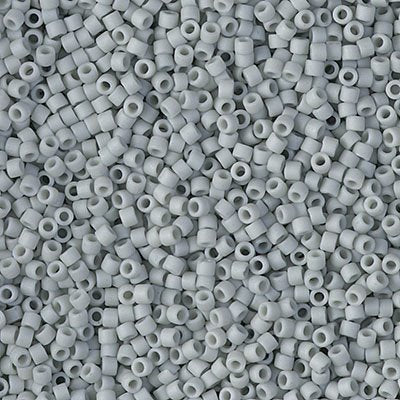 Delica 11/0 Beads - db2281 - Frosted Glazed Light Grey Matte 5.2g