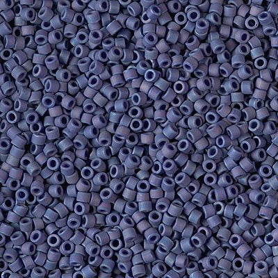 Delica 11/0 Beads - db2319 - Frosted Glazed Rainbow Blue Indigo Matte AB 5.2g