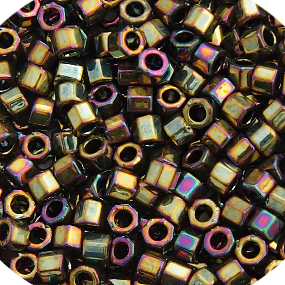 Delica 15/0 Hex-cut Beads - dbc15-0023 - Metallic Bronze AB 5g