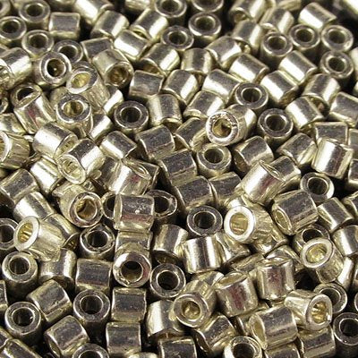 Delica 8/0 Beads - dbl0035 - Galvanized Silver 5.2g