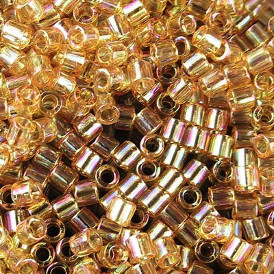 Delica 8/0 Beads - dbl0100 - Transparent Light Topaz AB 5.2g