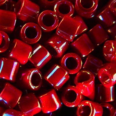 Delica 8/0 Beads - dbl0162 - Opaque Red AB 5.2g