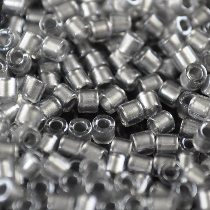 Delica 8/0 Beads - dbl0271 - Pewter Lined Crystal 10g