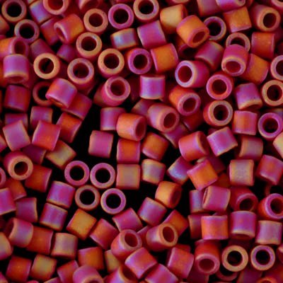 Delica 8/0 Beads - dbl0874 - Opaque Matte Red AB 5.2g