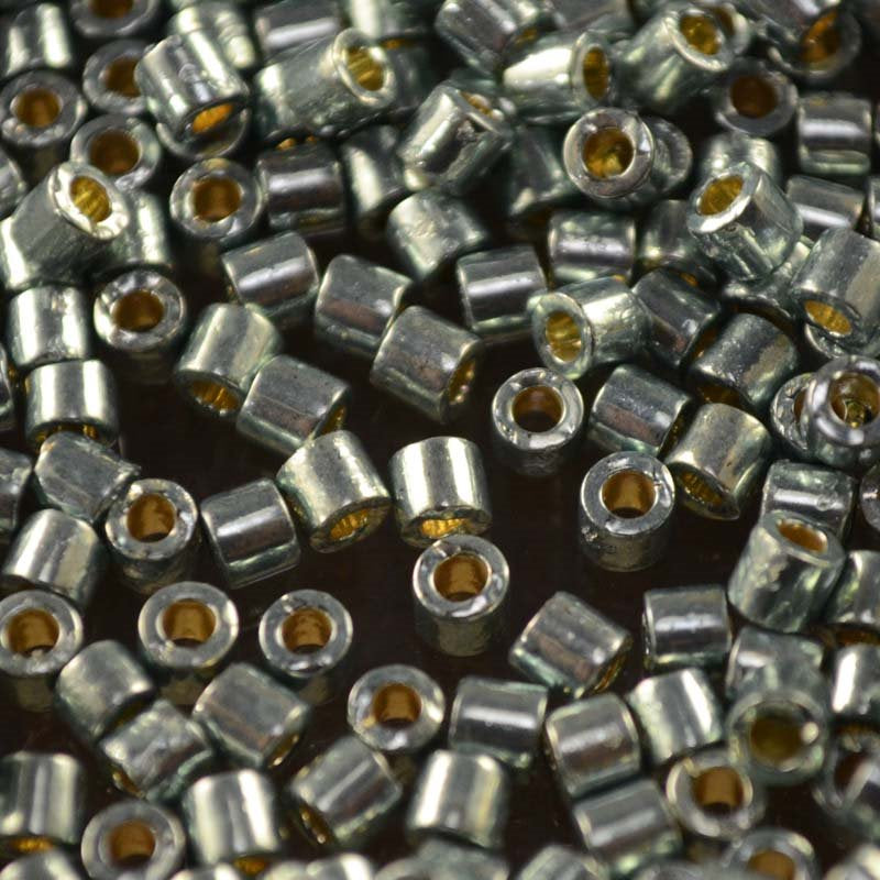 Delica 8/0 Beads - dbl1846 - Duracoat Galvanized Green Steel 5g