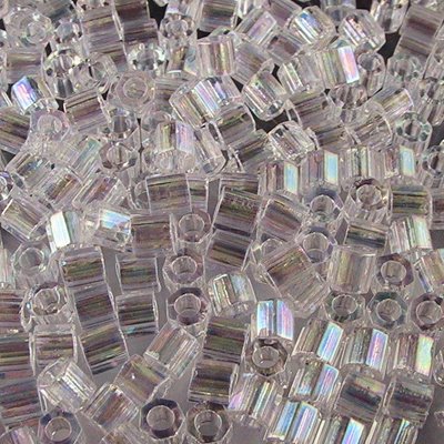 Delica 8/0 Hex-cut Beads - dblc0051 - Crystal AB 10g