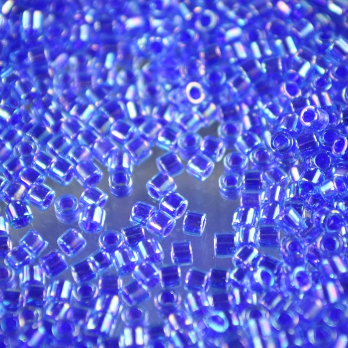 Delica 10/0 Beads - dbm0063 - Blue Violet-Lined AB Dyed 7.5g
