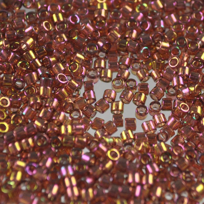 Delica 10/0 Beads - dbm0103 - Dark Topaz Rainbow Gold Lustre 5.2g