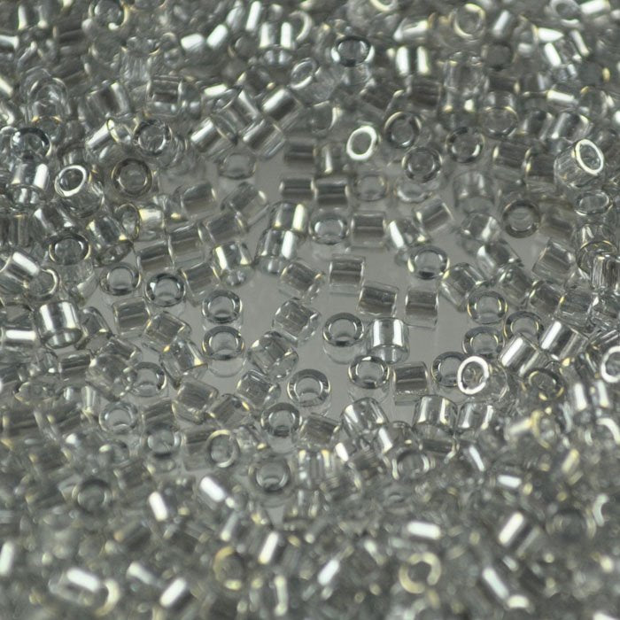 Delica 10/0 Beads - dbm0114 - Transparent Silver Grey Gold Luster 3.3g