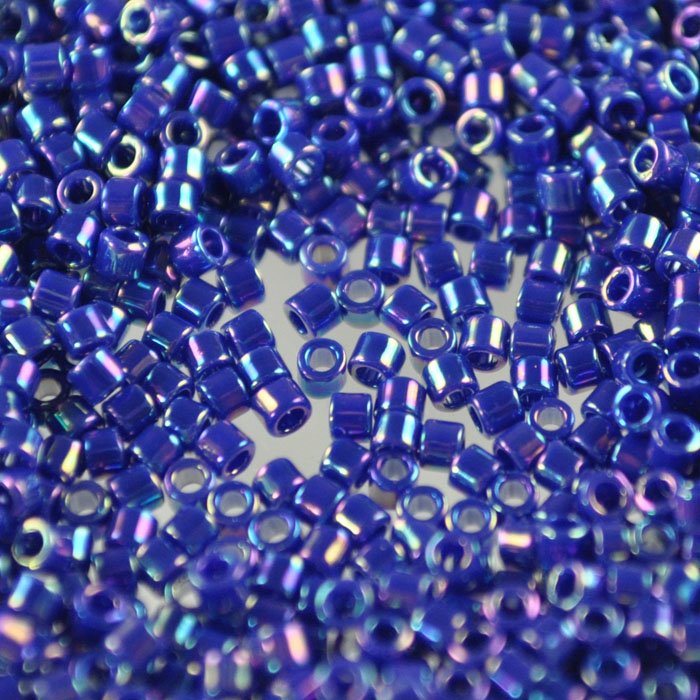 Delica 10/0 Beads - dbm0165 - Opaque Cobalt AB 5.2g