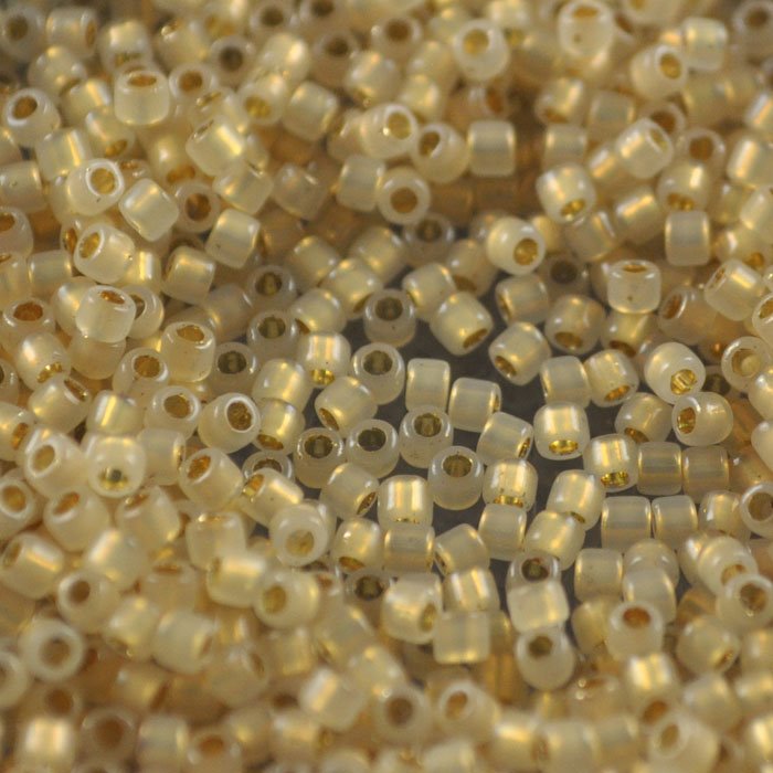 Delica 10/0 Beads - dbm0230 - 24 kt Gold Lined Opal 3.3g