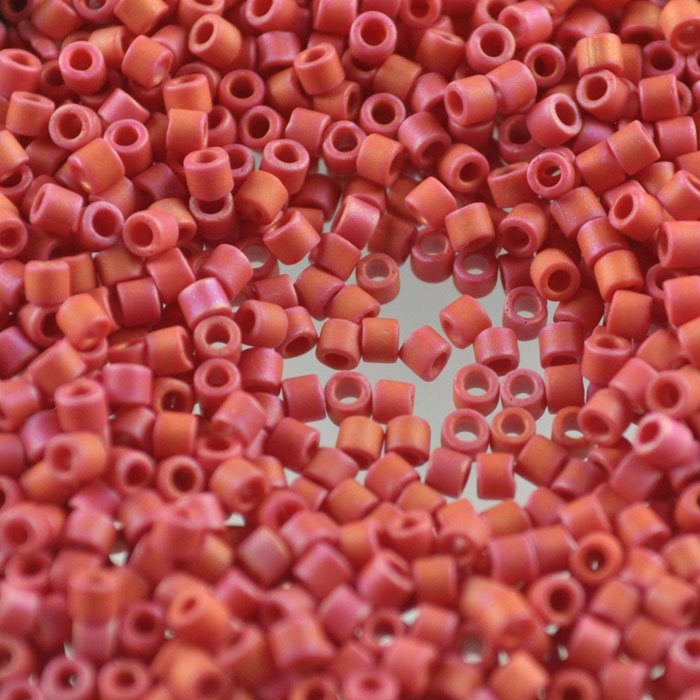 Delica 10/0 Beads - dbm0362 - Matte Opaque Red Lustre 7.2g