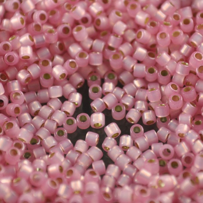 Delica 10/0 Beads - dbm0625 - Dyed Rose Silver Lined Alabaster 7.2g