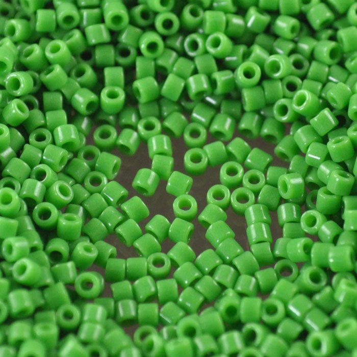 Delica 10/0 Beads - dbm0724 - Opaque Green Pea 5.2g