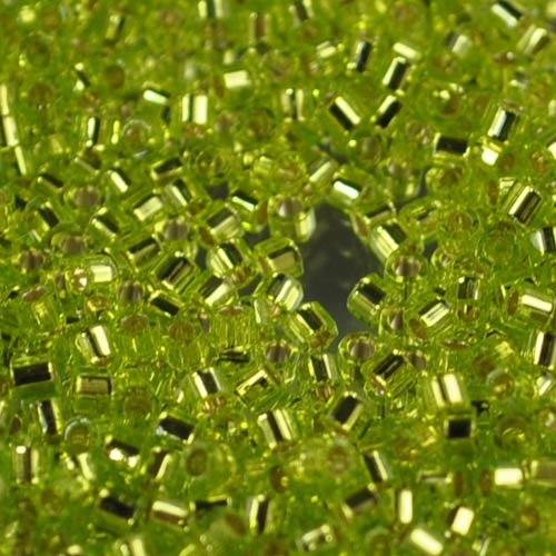 Delica 10/0 Hex-cut Beads - dbmc0147 - Silver Lined Chartreuse 7.5g