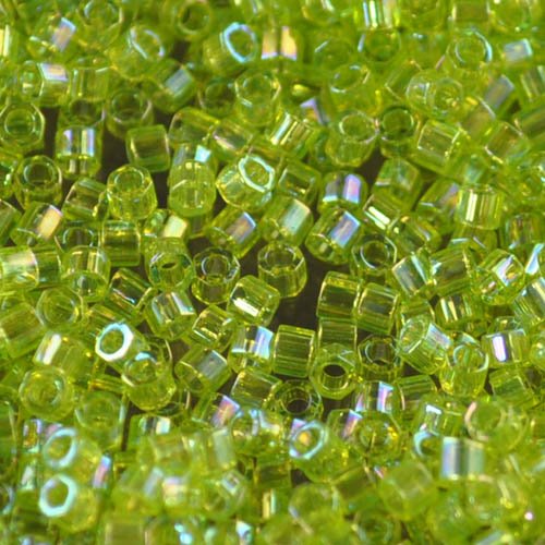 Delica 10/0 Hex-cut Beads - dbmc0174 - Transparent Chartreuse AB 7.5g