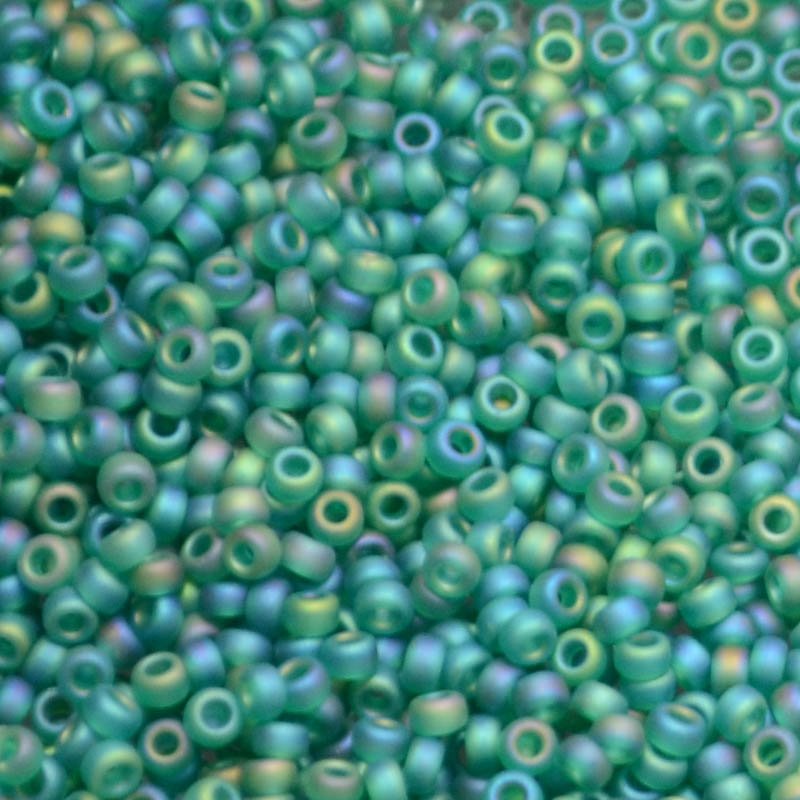 Miyuki Seed Beads 11/0 - mb11-0147FR - Matte Transparent Emerald AB 10g