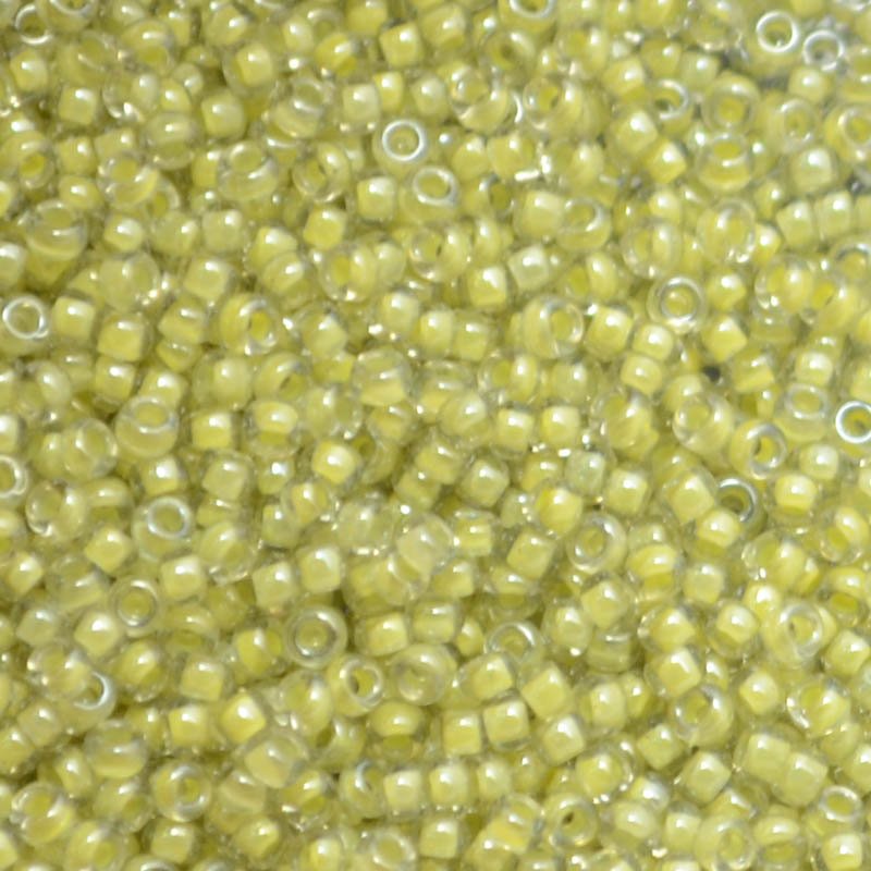 Miyuki Seed Beads 11/0 - mb11-0378 - Light Olive Lined Crystal Lustre 10g