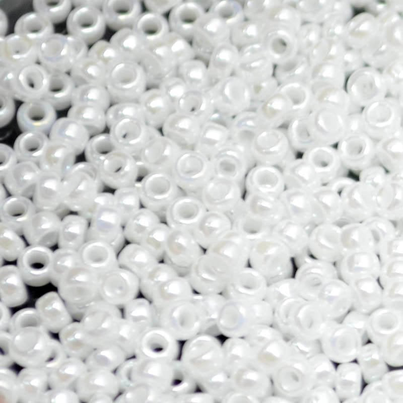 Miyuki Seed Beads 11/0 - mb11-0420 - Opaque White Pearl Ceylon 22g