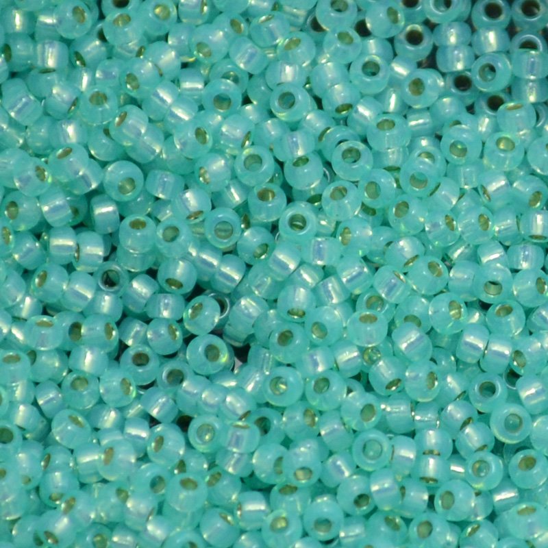 Miyuki Seed Beads 11/0 - mb11-0571 - Dyed Sea Green Silver Lined Alabaster 10g