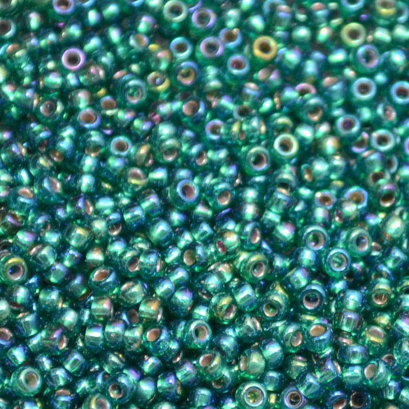 Miyuki Seed Beads 11/0 - mb11-1017 - Silver Lined Emerald AB 10g