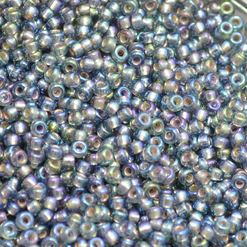 Miyuki Seed Beads 11/0 - mb11-1021 - Silver Lined Grey AB 10g