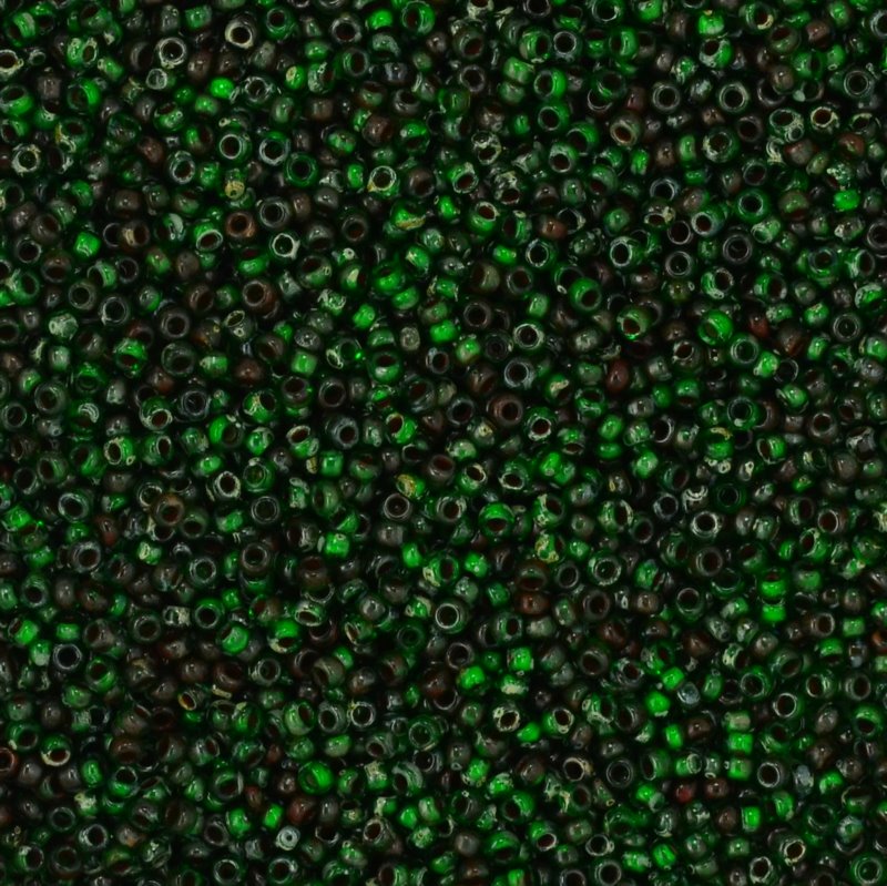 Miyuki Seed Beads 11/0 - mb11-4507 - Green Picasso 10g