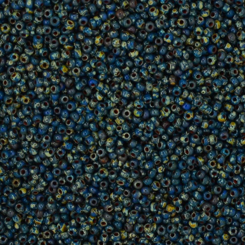 Miyuki Seed Beads 11/0 - mb11-4516 - Dark Teal Picasso 22g