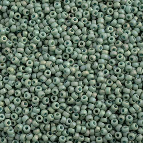 Miyuki Seed Beads 11/0 - mb11-4701 - Frosted Glazed/Rainbow Green Mint Matte AB