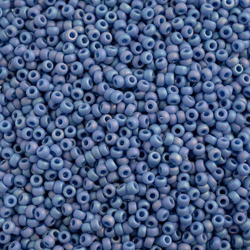 Miyuki Seed Beads 11/0 - mb11-4704 - Frosted Glazed/Rainbow Blue Sapphire Matte
