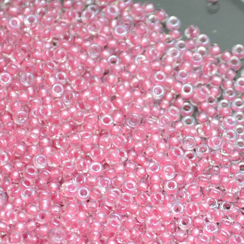 Miyuki Seed Beads 15/0 mb15-1524 - Sparkling Peony Pink Lined Crystal