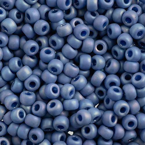 Miyuki Seed Beads 6/0 mb6-4704 - Frosted Glazed/Rainbow Blue Sapphire Matte AB
