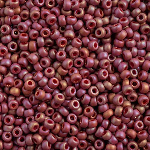 Miyuki Seed Beads 8/0 mb8-4696 - Frosted Glazed/Rainbow Pink Rosewood Matte AB