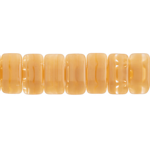 Czech Glass Beads -  2 Hole Carrier - Beige Cloud (strand 15)