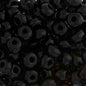 Czech Seed Beads - 2/0 - Opaque Black 22g