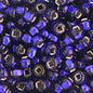 Czech Seed Beads - 2/0 - Silver Lined Transparent Dark Royal 22g