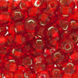 Czech Seed Beads - 2/0 - Silver Lined Transparent Light Red 22g