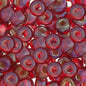 Czech Seed Beads - 2/0 - Transparent Red Silver Lined AB 22g