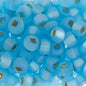 Czech Seed Beads - 2/0 - Transparent Aqua Silver Lined AB Matte 22g