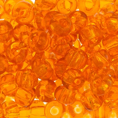 Czech Seed Beads - 2/0 - Transparent Light Orange 22g