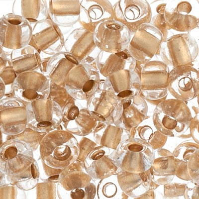 Czech Seed Beads - 2/0 - Crystal Gold Lined 22g