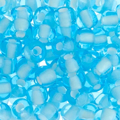 Czech Seed Beads - 2/0 - Aqua White Lined 22g