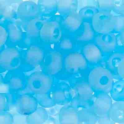 Czech Seed Beads - 2/0 - Transparent Aqua AB Matte 22g