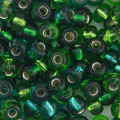 Czech Seed Beads - 2/0 - Silver Lined Seagreen Mix 22g