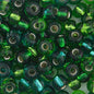 Czech Seed Beads - 2/0 - Silver Lined Seagreen Mix 22g