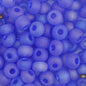 Czech Seed Beads - 2/0 - Transparent AB Matte Medium Blue 22g