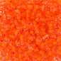 Czech Seed Beads - 2/0 - Crystal Color Lined Neon Orange 22g
