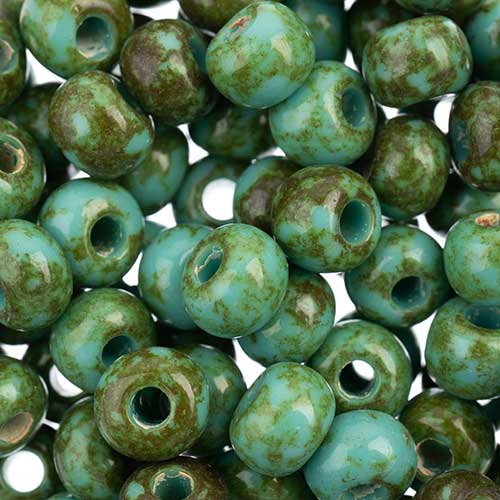 Czech Seed Beads - 2/0 - Turquoise Travertine 22g