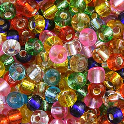 Czech Seed Beads - 6/0 - Silver Lined Multi-Mix (22g)